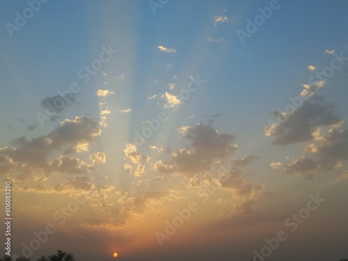 sunset in the sky