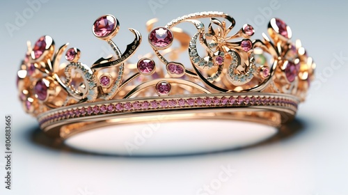 Princess tiara isolated on white background. Clipping path included.