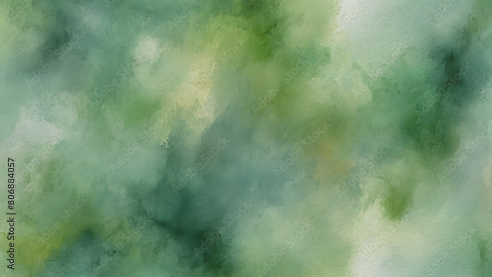 Obraz premium Watercolor Abstract Background - Green