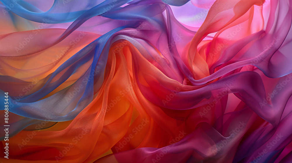 Vibrant Hues Dance in the Wind: A Spectacle of Fluttering Colors and Textures as Fabrics Flutter Gracefully