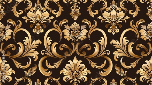 Damask pattern wallpaper