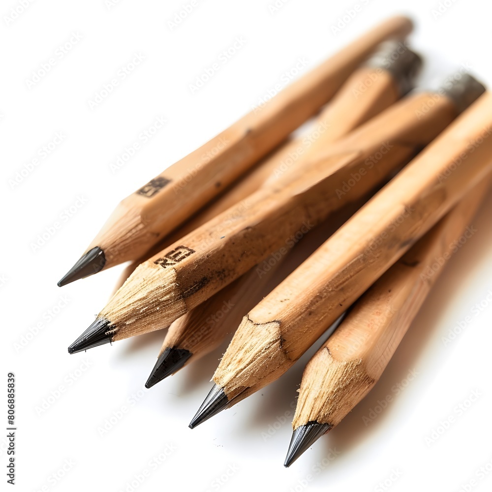 pencils isolated on white background Generative Ai pencils isolated on white background Generative Ai
