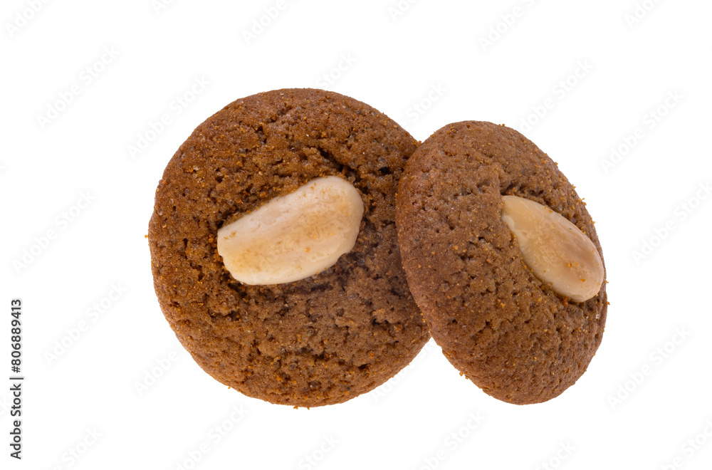 cookies with almonds isolated cookies with almonds isolated