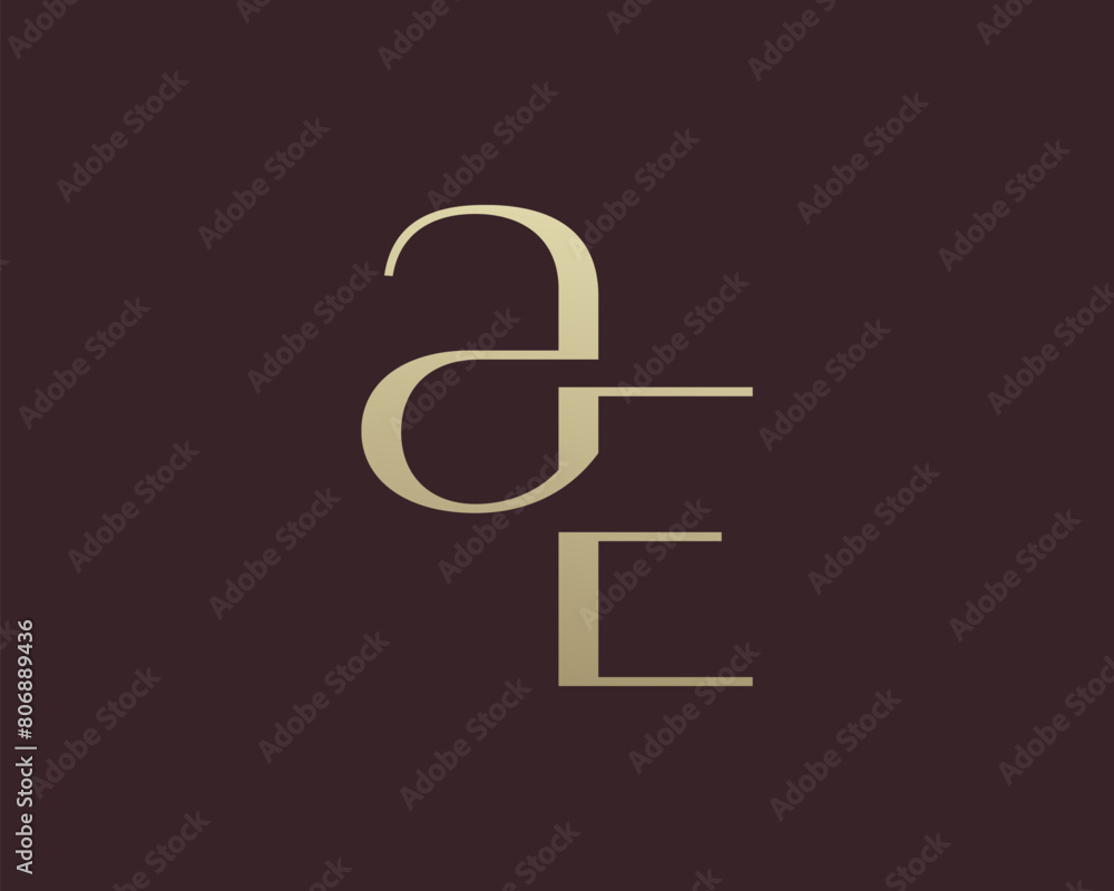 AE letter logo icon design. Classic style luxury initials monogram. AE letter logo icon design. Classic style luxury initials monogram.