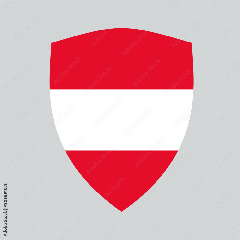 Fototapeta premium Austria Flag in Shield Shape Frame
