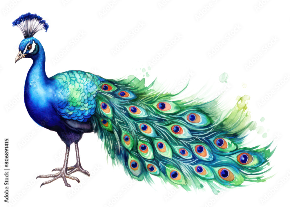 Fototapeta premium PNG Peacock animal bird creativity.