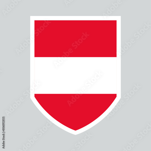 Austria Flag in Shield Shape Frame Free Download Austria Flag in Shield Shape Frame - GFXLoad