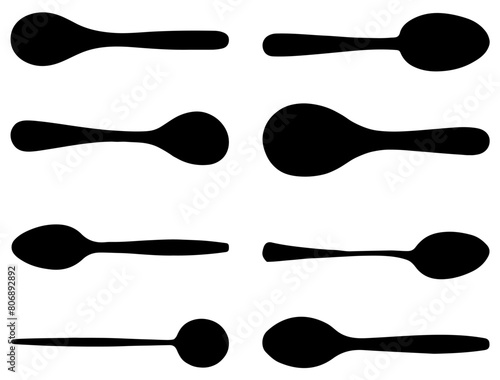 Spoon silhouette vector art