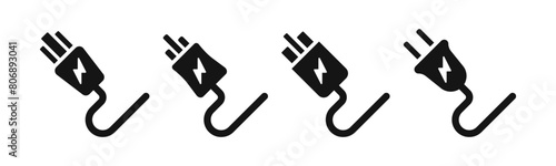 Power plug symbols. Power plug vector illustration. Plug icon. Electricity power plug