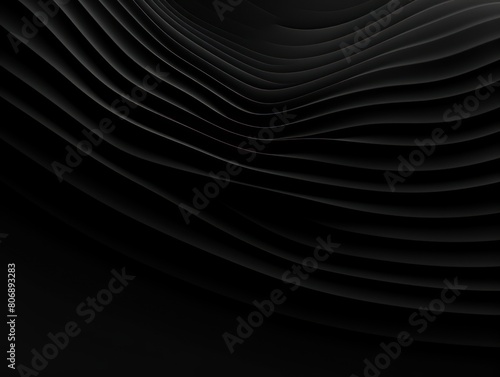 Black abstract wavy pattern in black color  monochrome background with copy space texture for display products blank copyspace for design text photo