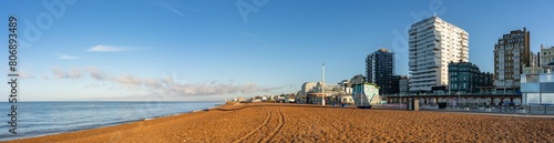 Panoramic view of Brighton beach. England