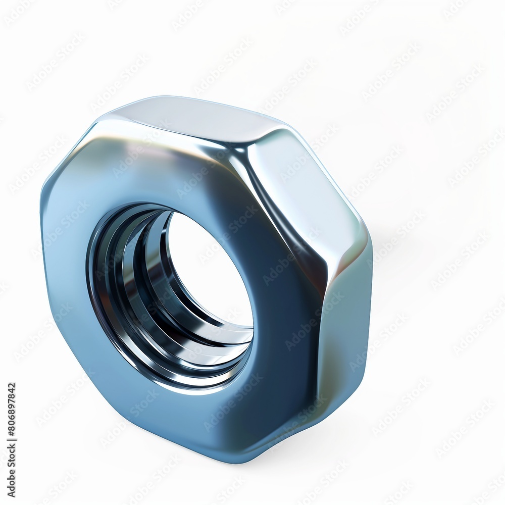 nut, 3D render, white background, generative AI nut, 3D render, white background, generative AI