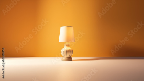 realistic lamp on clean pastel light