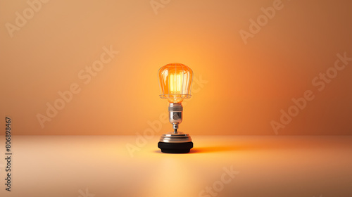 realistic lamp on clean pastel light