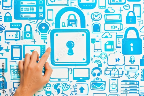 Wallpaper Mural Secure communication across enterprise networks with advanced encryption technology and password protection, integrating digital security and cyber protection through secure APIs and netiquette. Torontodigital.ca