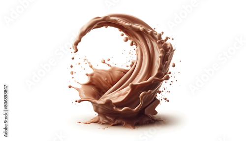 Chocolate milk splashy photo