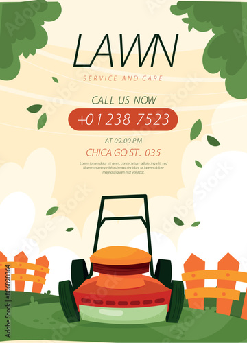 Lawn care flyer template