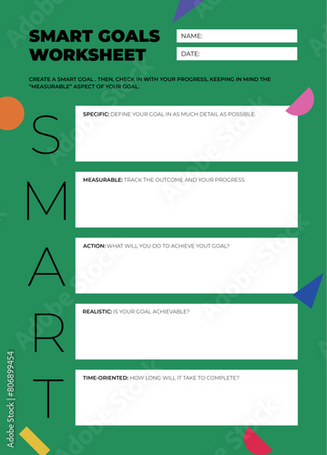 Modern setting smart goals worksheet
