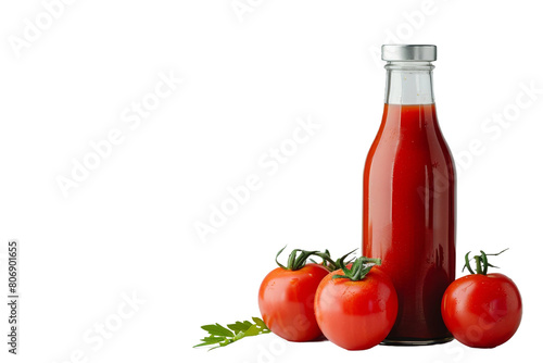 Tomato Ketchup On Transparent Background.