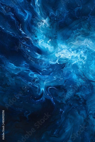 Mesmerizing Cobalt Nebula A Captivating Interstellar Voyage