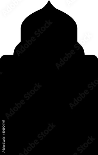 Arabic shapes, windows and arches. Traditional ornamental banner, frame. Muslim holidays, Ramadan Kareem. Modern eastern architecture. Vector illustration.