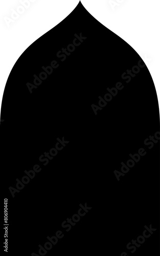 Arabic shapes, windows and arches. Traditional ornamental banner, frame. Muslim holidays, Ramadan Kareem. Modern eastern architecture. Vector illustration.