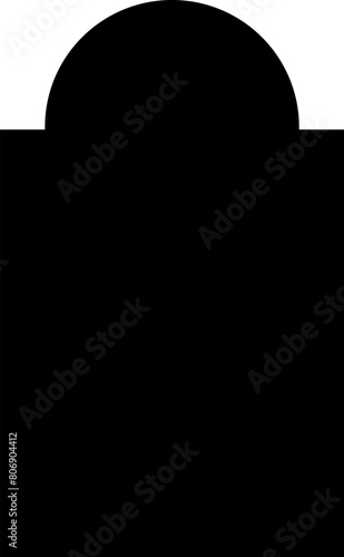 Arabic shapes, windows and arches. Traditional ornamental banner, frame. Muslim holidays, Ramadan Kareem. Modern eastern architecture. Vector illustration.