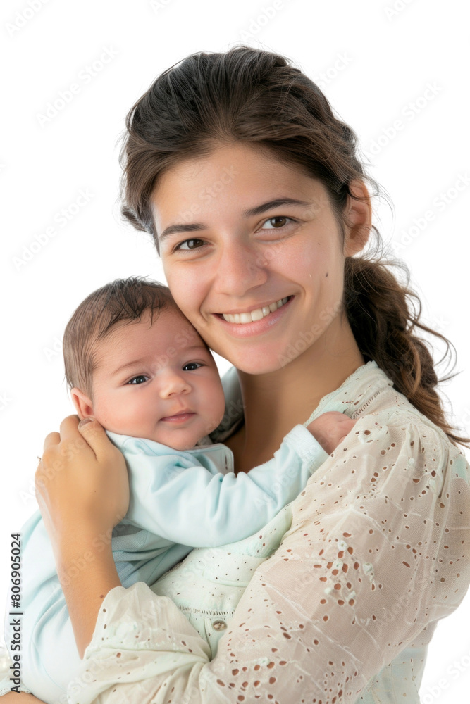 Mother and her newborn baby transparent background Mother and her newborn baby transparent background