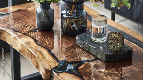 Opt for a mix of materials like wood metal