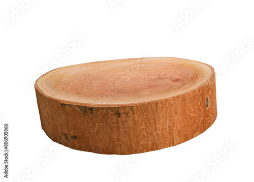 round wooden board for cutting food isolated on transparen png.