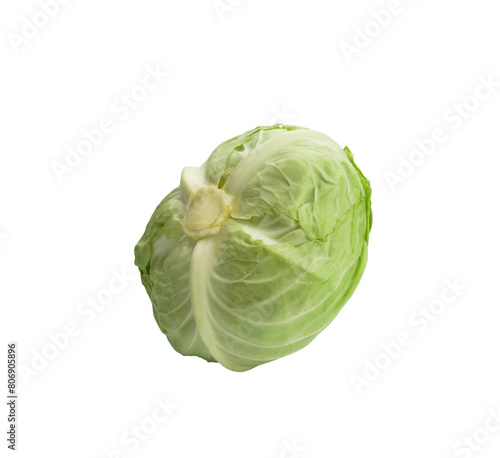 Fresh cabbage isolated on transparen png.
