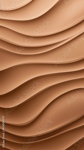 Brown panel wavy seamless texture paper texture background with design wave smooth light pattern on brown background softness soft brownish shade 