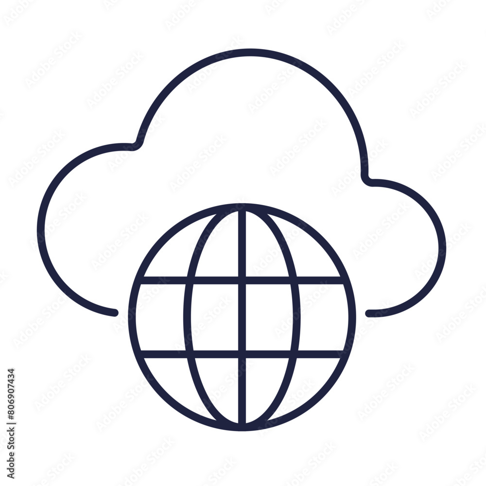 Public cloud line icon. Cloud computing symbol for web and mobile app. Hybrid cloud outline icon. Editable vector stroke. Pixel Perfect. Public cloud line icon. Cloud computing symbol for web and mobile app. Hybrid cloud outline icon. Editable vector stroke. Pixel Perfect.