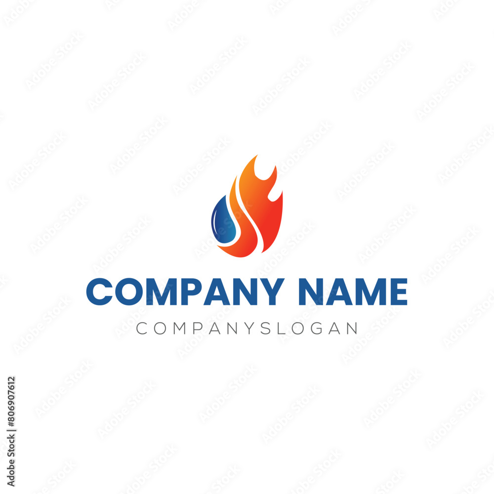 Drop flame logo design, vector logo design, illustration Drop flame logo design, vector logo design, illustration