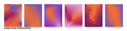 Creative Liquid Set for Advertising, Web, Social Media, Poster, Banner, Cover. Trendy 3d Art Gradient in Swirl. Abstract Neon Design. Vector illustration.