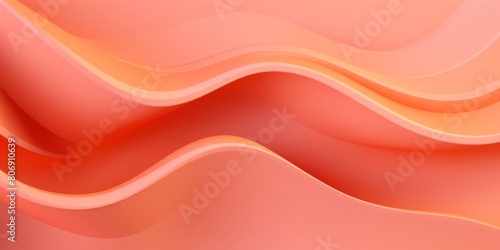 Coral abstract wavy pattern in coral color, monochrome background with copy space texture for display products blank copyspace for design text 