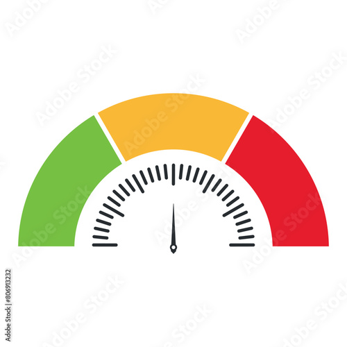 Speed metering arrow vector icon template illustration
