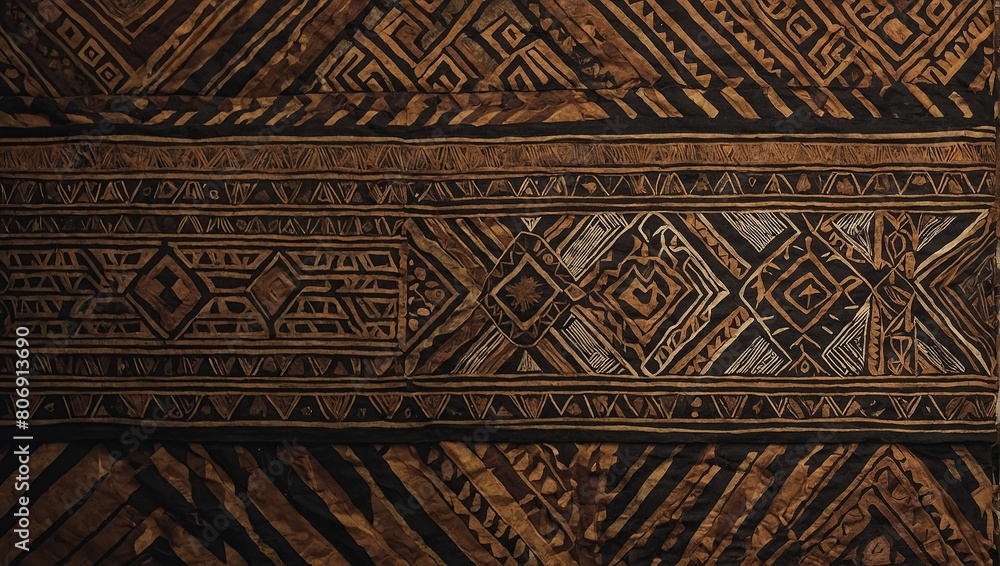 Tribal pattern design inspired by indigenous cultures, featuring intricate motifs and earthy tones Tribal pattern design inspired by indigenous cultures, featuring intricate motifs and earthy tones
