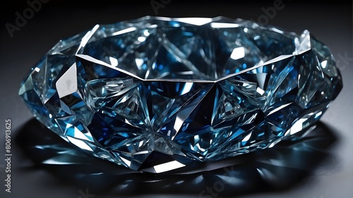 Brilliant Diamond Jewelry Luxury Gemstone with a Shiny Blue Crystal  Precious Gemstones Isolated Diamond with Shimmering Light and Luxury  Fashionable Jewelry Shiny Crystal and Brilliant Gem for Elega