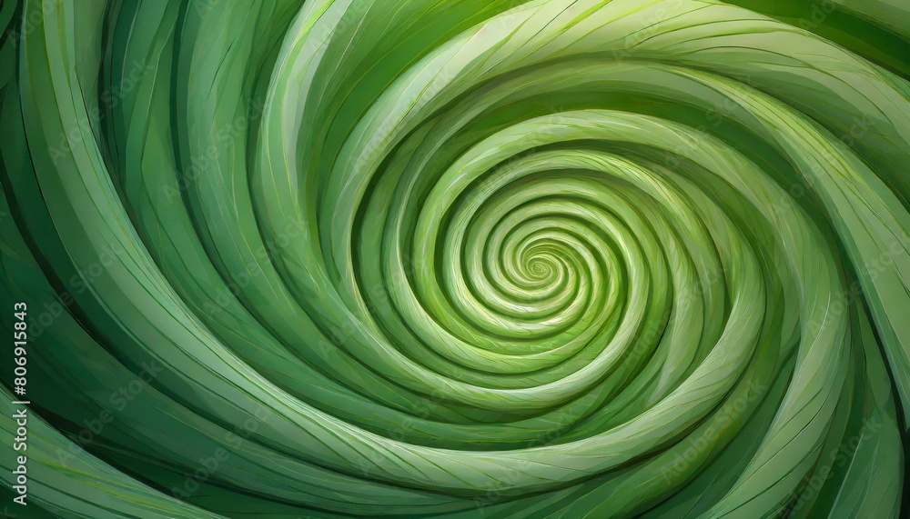 Obraz premium Abstract green spin illusion background