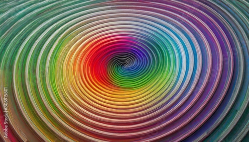 Abstract rainbow color spin illusion background