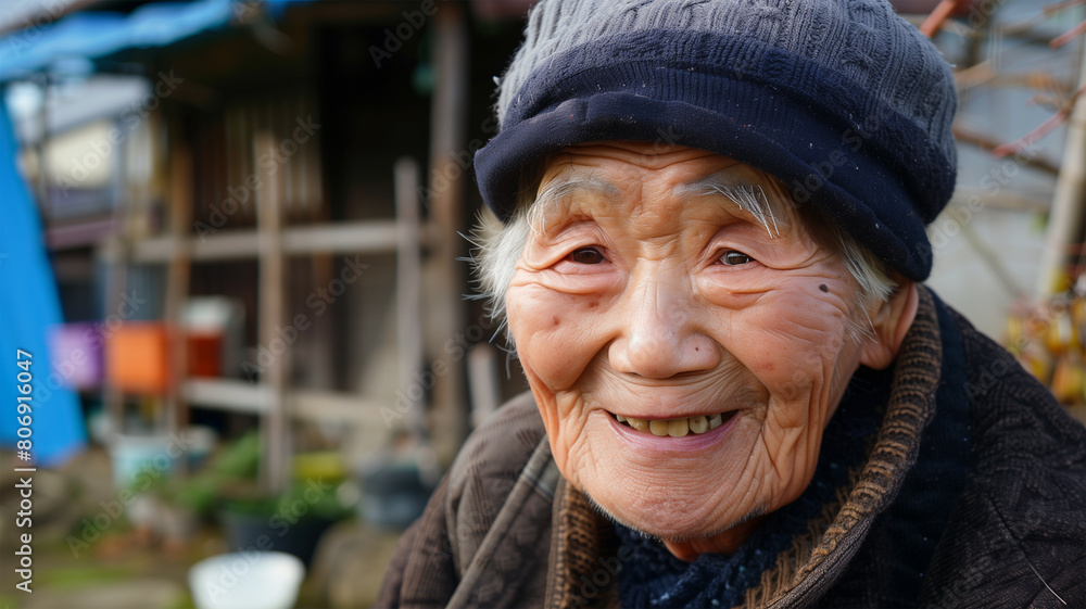 笑顔 日本の老人 笑顔 日本の老人