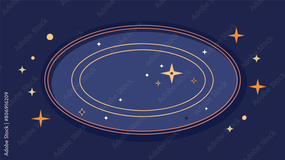 Naklejka premium A series of gently glowing stars outlining the outline of a plate representing the stoic practice of moderation.. Vector illustration