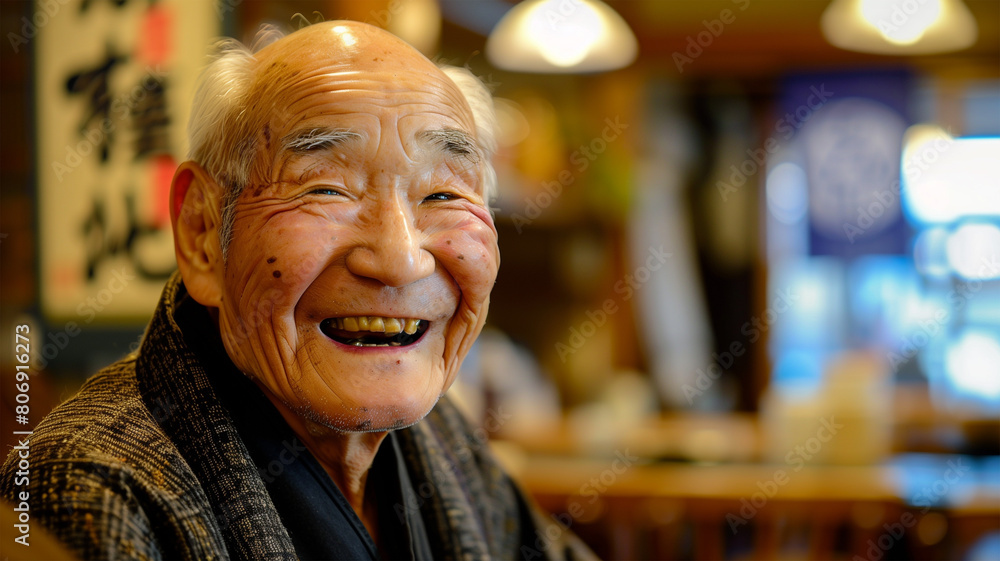 Fototapeta premium 笑顔 日本の老人