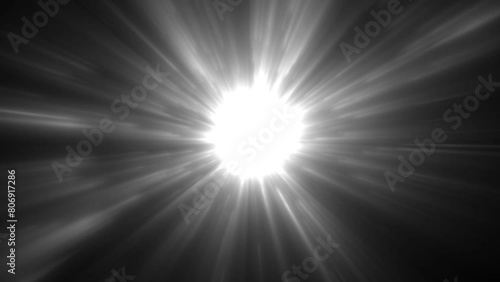 モノクロの放射背景　幻想的　スピード感