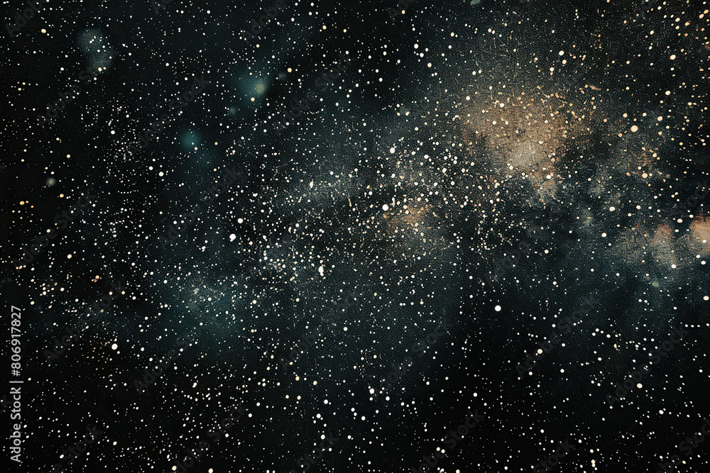 Obraz premium Generative ai on theme of beautiful starfall in sky, bright meteorites glow in atmosphere