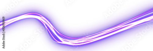 wavy purple light line futuristic element