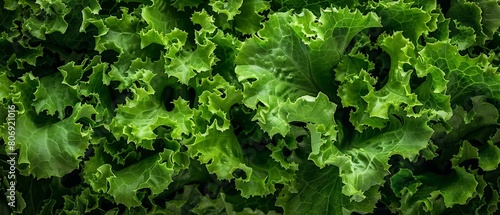 Vibrant and Detailed Texture of Fresh Lettuce Leaves for Natural-Themed Backgrounds and Wallpapers