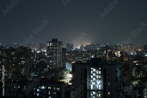 Wallpaper Mural View of Pune in summer, Cityscape Skyline, buildings holdings, Signboards, and banners, Pune, Maharashtra, India Torontodigital.ca