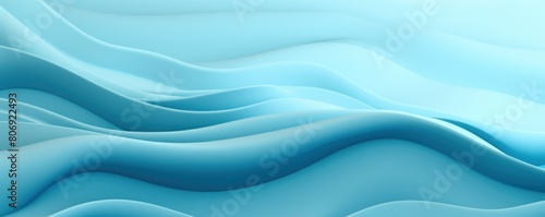 Cyan abstract wavy pattern in cyan color, monochrome background with copy space texture for display products blank copyspace for design text 